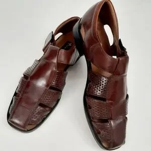 Stacy Adams Men\'s Burgundy Leather sandals Stacy Adams Calderon 25599 Closed Toe Men main image 4